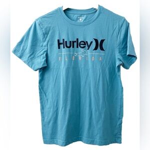 Hurley FLORIDA T-Shirt Men’s Small Blue Cotton Blend Short Sleeve Tee